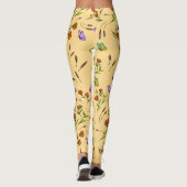 Whimsy Bloom Floral Butterfly Pattern Leggings レギンス (裏面)
