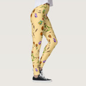 Whimsy Bloom Floral Butterfly Pattern Leggings レギンス (右)