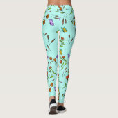 Whimsy Bloom Floral Butterfly Pattern Leggings レギンス (裏面)