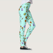 Whimsy Bloom Floral Butterfly Pattern Leggings レギンス (右)