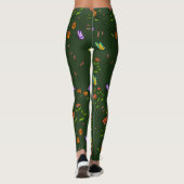 Whimsy Bloom Floral Butterfly Pattern Leggings レギンス (裏面)
