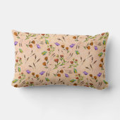 Whimsy Bloom Floral Throw Pillow ランバークッション (裏面)