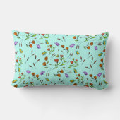 Whimsy Bloom Floral Throw Pillow ランバークッション (裏面)