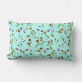 Whimsy Bloom Floral Throw Pillow ランバークッション (正面)