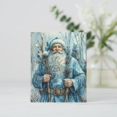 Whimsy Blue Christmas Santa Scrapbook Paper (スタンド正面)