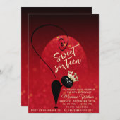 Whimsy cat おもしろい Red spotlight《写真》ぼけ味 招待状 (正面/裏面)