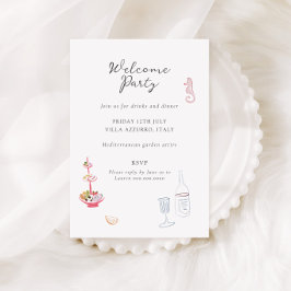Whimsy Colorful Illustrated Wedding Details エンクロージャーカード
