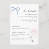 Whimsy Colorful Illustrated Wedding Details エンクロージャーカード (正面)
