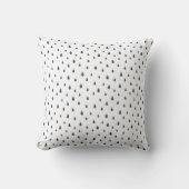 Whimsy Dark Blue Raindrops  Throw Pillow クッション (正面)