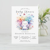 Whimsy Digital Bear Baby Shower 招待状 (スタンド正面)
