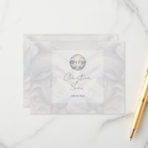 Whimsy DolphinsモダンのQR結婚コードエンクロージャC