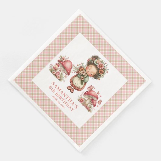 Whimsy Fairy Blush Pink Floral Birthday Celebratio (コーナー)