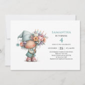 Whimsy Fairy Girl 8th Birthday Magical Cute invite 招待状 (正面)