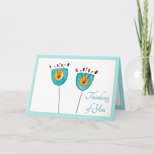 Whimsy Flowers 考え's Of Youカード カード (正面)