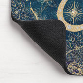 Whimsy Gold Glitter Dreamcatcher Feathers Mandala マウスパッド (コーナー)