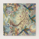 Whimsy Grove - Rabbits and Birds in Twilight ジグソーパズル (横)