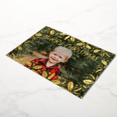 Whimsy Holly写真縁どクリスマス 箔シーズンカード (回転した状態)