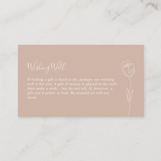 Whimsy Line Rose Wishing Well Enclosure Card エンクロージャーカード (正面)