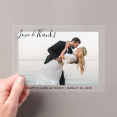 Whimsy Love and 感謝してい結婚s Photo アクリル招待状 (インサイチュ (ポータブル))