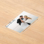 Whimsy Love and 感謝してい結婚s Photo アクリル招待状 (レイダウン)