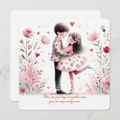 Whimsy Loving Valentine Couple  シーズンカード (正面/裏面)