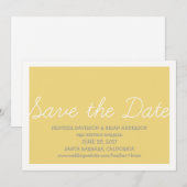  whimsy Save the Date Invitation（イエロー） 招待状 (正面/裏面)