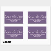 Whimsy Save the Date Stickers, Purple 長方形シール (シート)