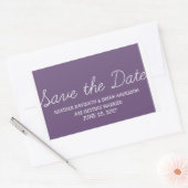 Whimsy Save the Date Stickers, Purple 長方形シール (封筒)