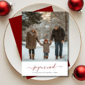 Whimsy Script フランスの Christmas Joyeux Noel写真 シーズンカード