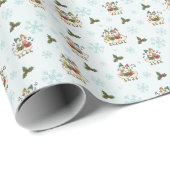 Whimsy Singing Christmas Geese Wrapping Paper Roll ラッピングペーパー (ロールコーナー)