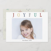 Whimsy Snowflaksのカラフルうれしミニマルい写真 シーズンカード (正面/裏面)