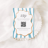 Whimsy Stripes Wedding QR Code Enclosure Card エンクロージャーカード