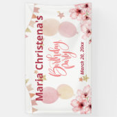 Whimsy & Wishes Birthday Balloon Party Banner 横断幕 (縦)