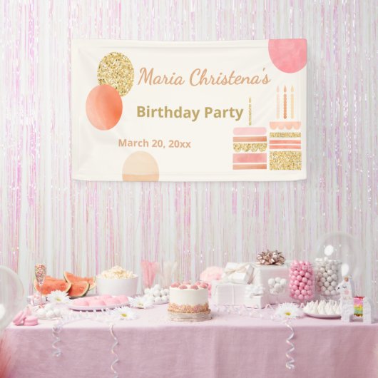 Whimsy & Wishes Birthday Party Banner 横断幕 (パーティー)
