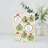 Whimsyliciousのクリスマス-写真のパーソナライズなカード シーズンポストカード (スタンド正面)