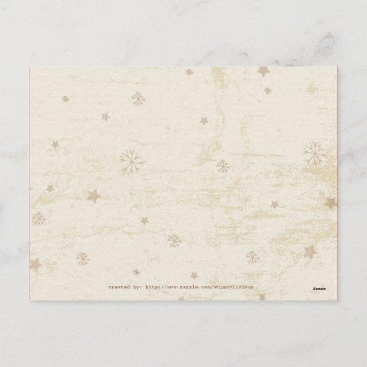 Whimsyliciousのクリスマス-写真のパーソナライズなカード シーズンポストカード (裏面)