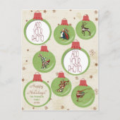 Whimsyliciousのクリスマス-写真のパーソナライズなカード シーズンポストカード (正面)