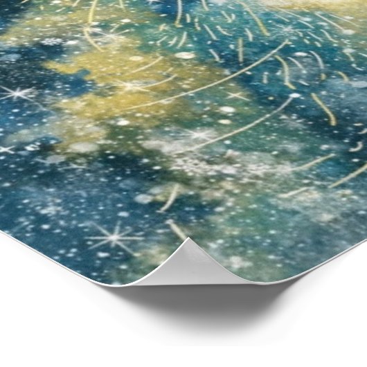 WhimsyXmasCatTree ポスター (角)