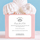 Whipped Cream Bakery Ingredient Minimalist スクエアシール