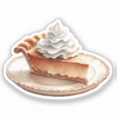 Whipped Cream Pie Sticker | Cozy Dessert Aesthetic シール (正面)