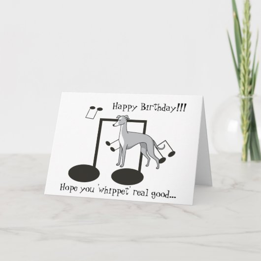 Whippetのしゃれ-挨拶状 カード (正面)