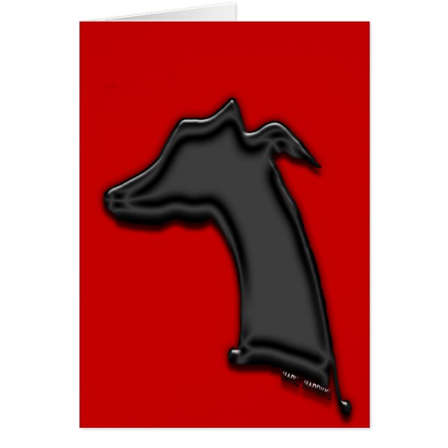 Whippetのシルエットカード (正面)