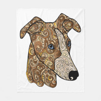 Whippetのフリースブランケット フリースブランケット