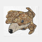 Whippetのフリースブランケット フリースブランケット (正面(横))