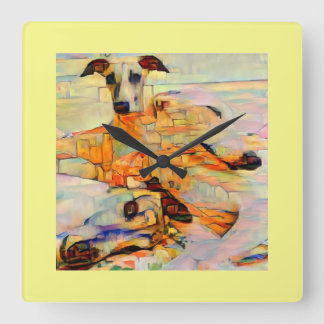 Whippetの柱時計 スクエア壁時計