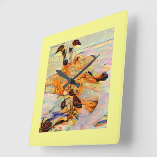 Whippetの柱時計 スクエア壁時計 (傾斜)