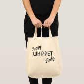 Whippetの熱狂するな女性 トートバッグ (正面(商品))