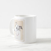 Whippetの絵画-かわいい元の犬の芸術 コーヒーマグカップ (正面左)