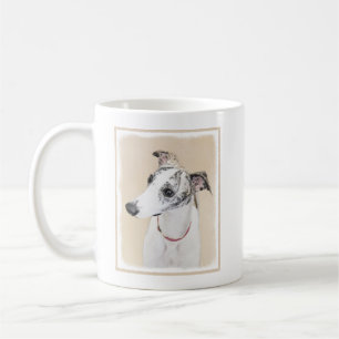 Whippetの絵画-かわいい元の犬の芸術 コーヒーマグカップ