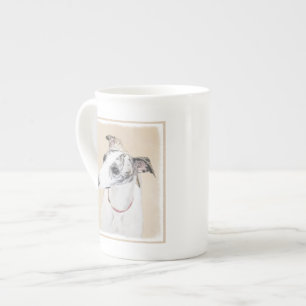 Whippetの絵画-かわいい元の犬の芸術 ボーンチャイナマグカップ
